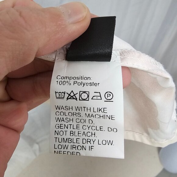 Cream Rust Floral Tank Choker Tie Neck Boho Oriental Festival XL - Picture 9 of 10